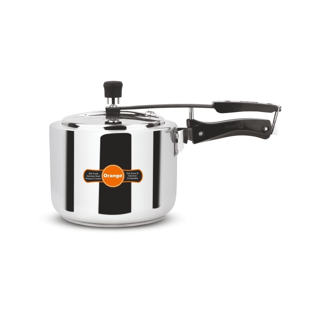 Orange Stainless Steel 3 Litre Pressure Cooker L76124