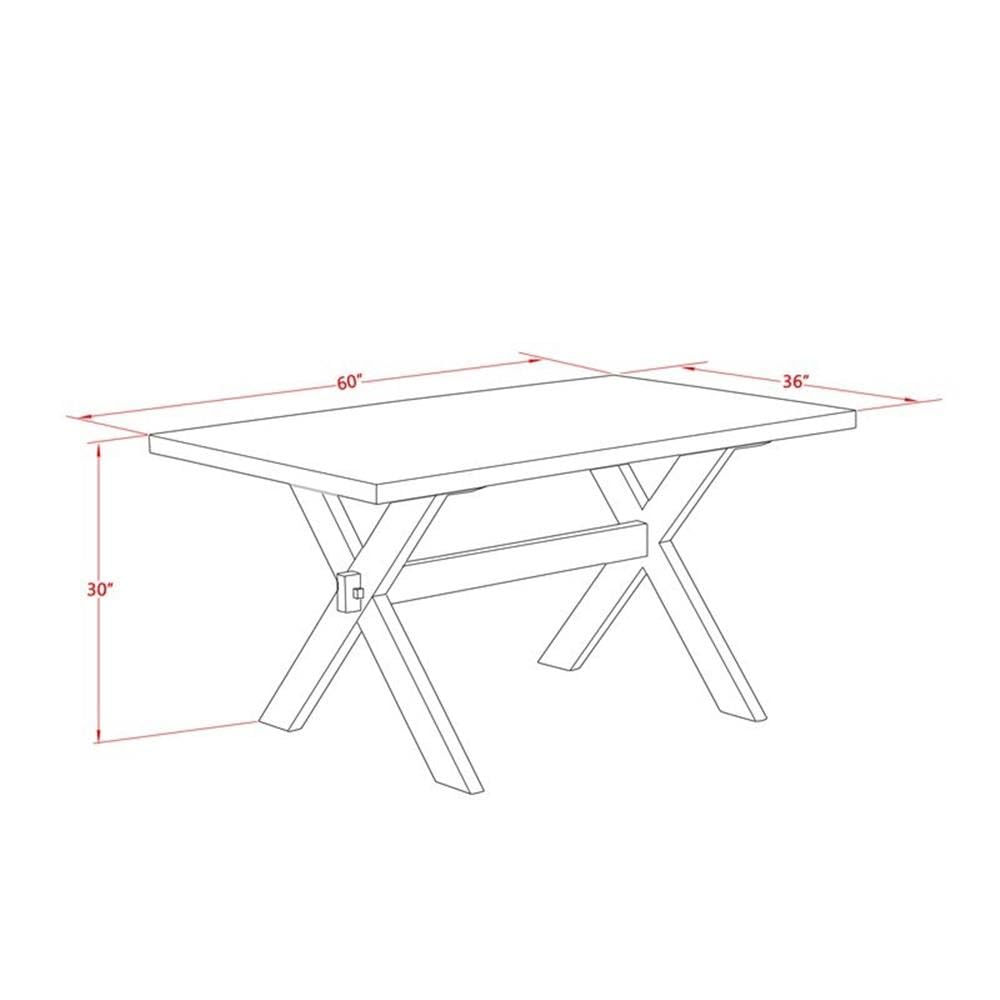 5 Piece Kitchen Table Set with Faux Leather Chairs S2582