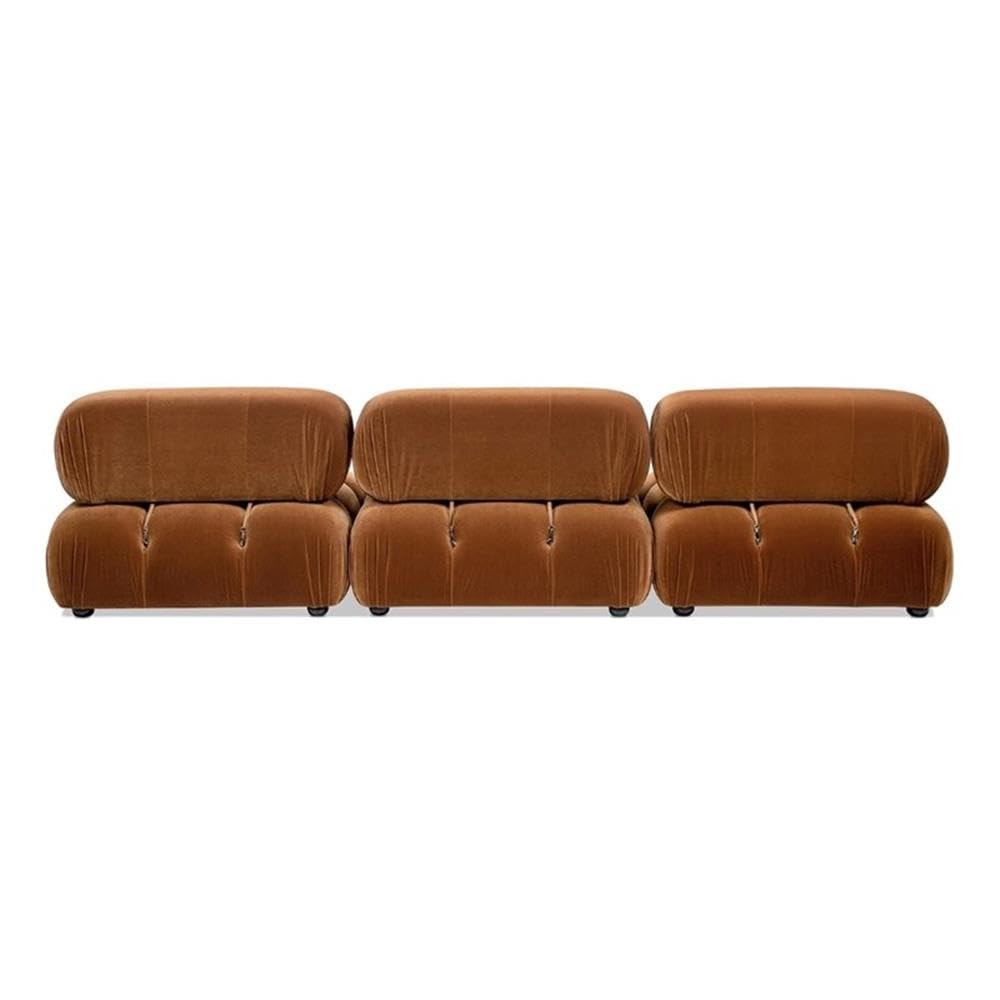 Burnt Orange Velvet 3-Piece Modular Sofa S4182