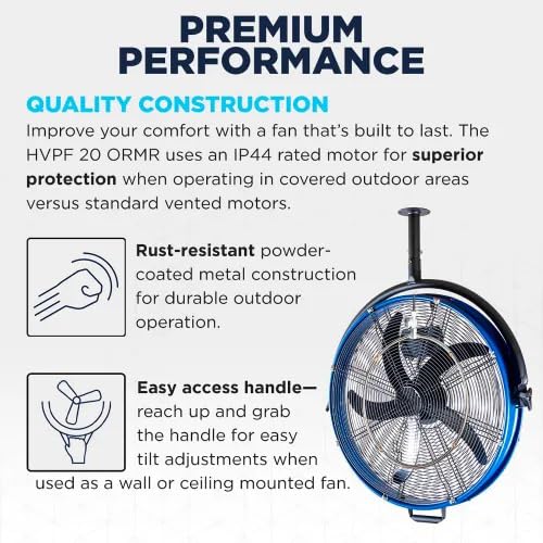 20 Inch 3-Speed Metal Misting Fan B153