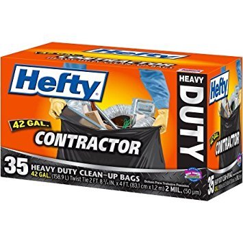 Heavy Duty 42 gallon 35 count Clean-Up Bags V76568