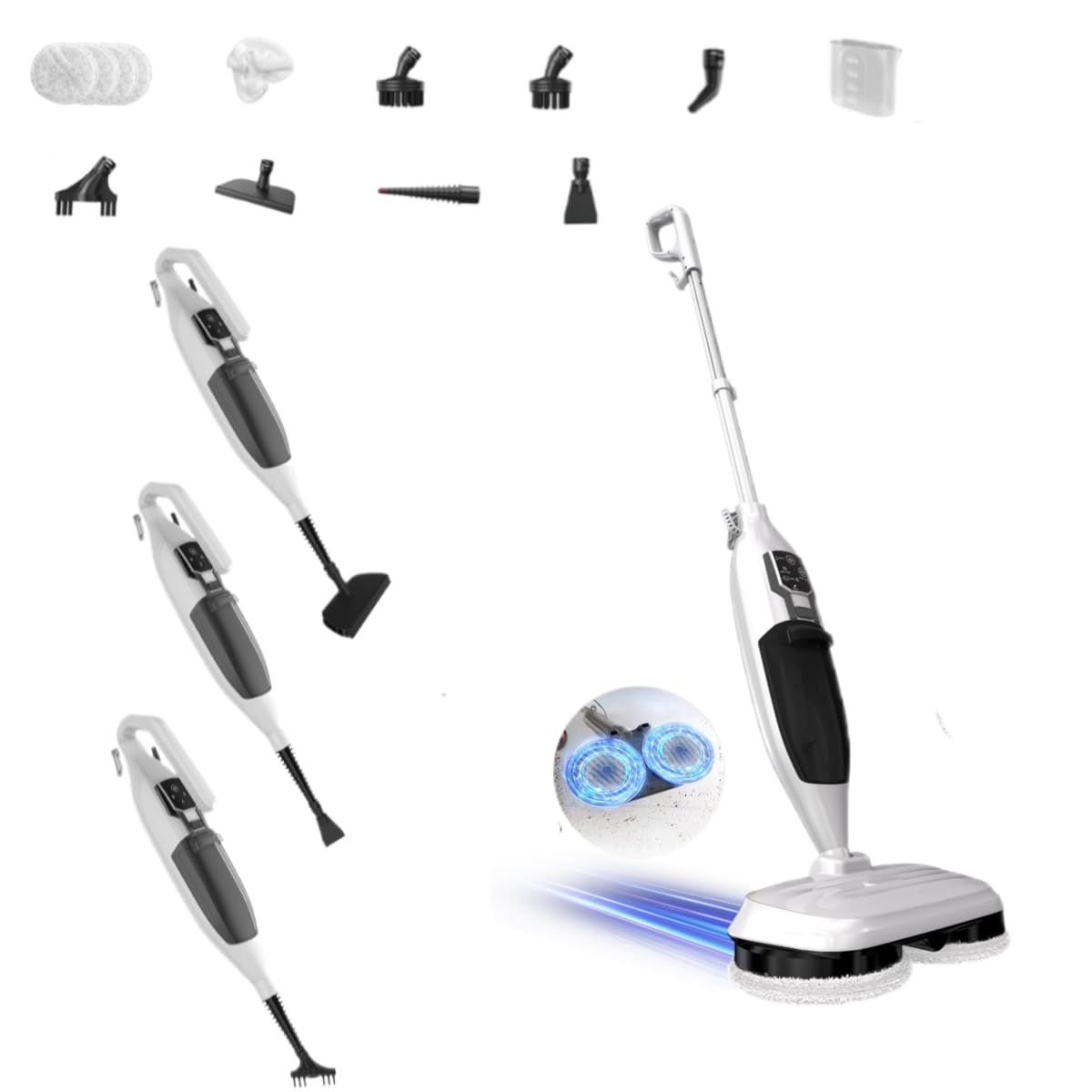 300°F Scrub & Steam Mop with 13 Accessories O269