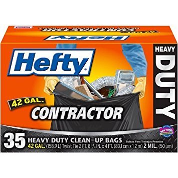 Heavy Duty 42 gallon 35 count Clean-Up Bags V76568