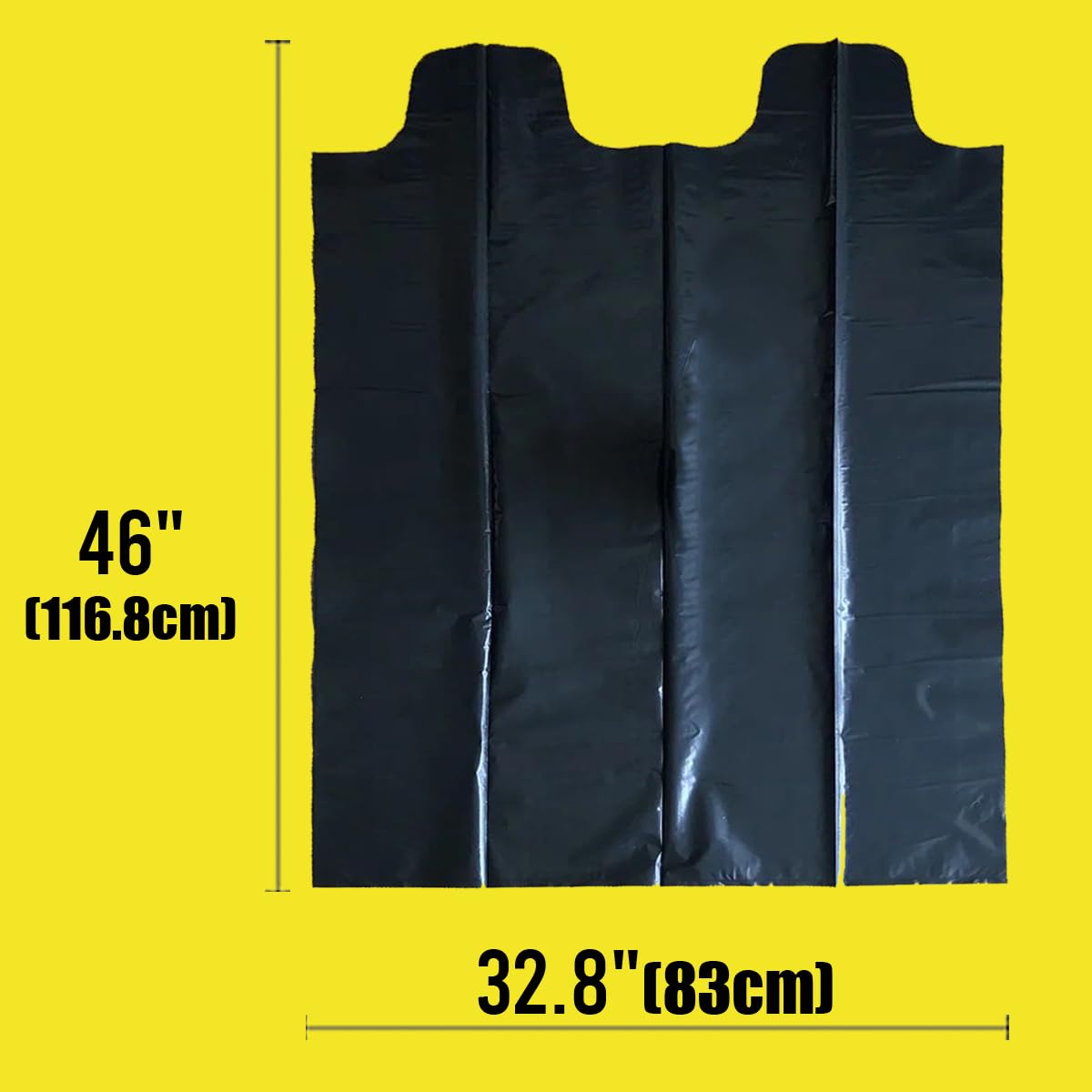 Heavy Duty 42 Gallon 10 Count 3 MIL Black Flap Tie Trash Bags G271075