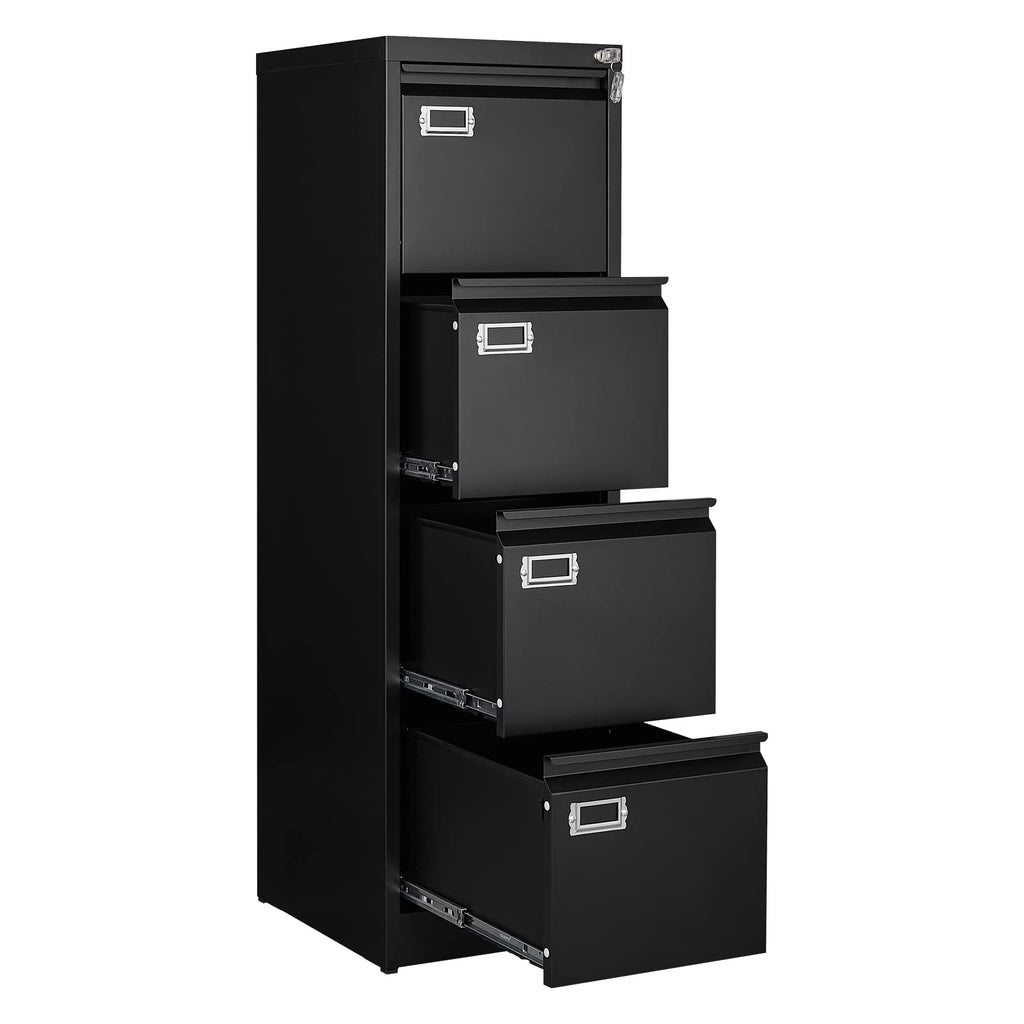 4 Drawer Metal Vertical File Cabinet with Lock D967053