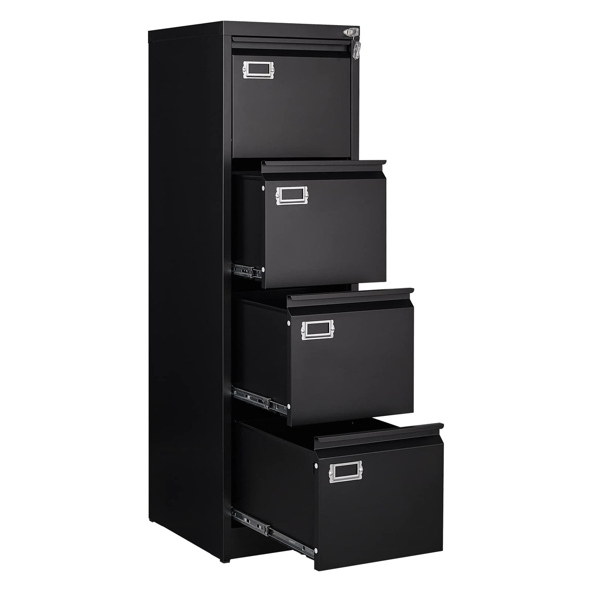 4 Drawer Metal Vertical File Cabinet with Lock D967053