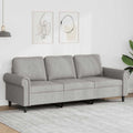 Light Gray Velvet 3-Seater Sofa T4615