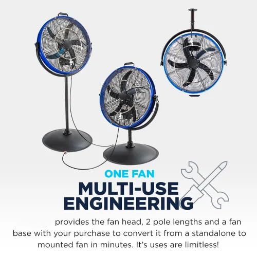 20 Inch 3-Speed Metal Misting Fan B153