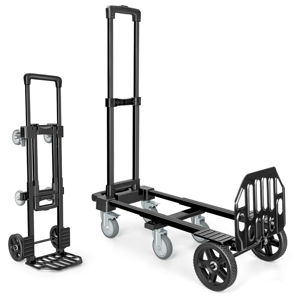 3-in-1 Convertible Dolly Cart 600LB Hand Truck with 6 Wheels O35230