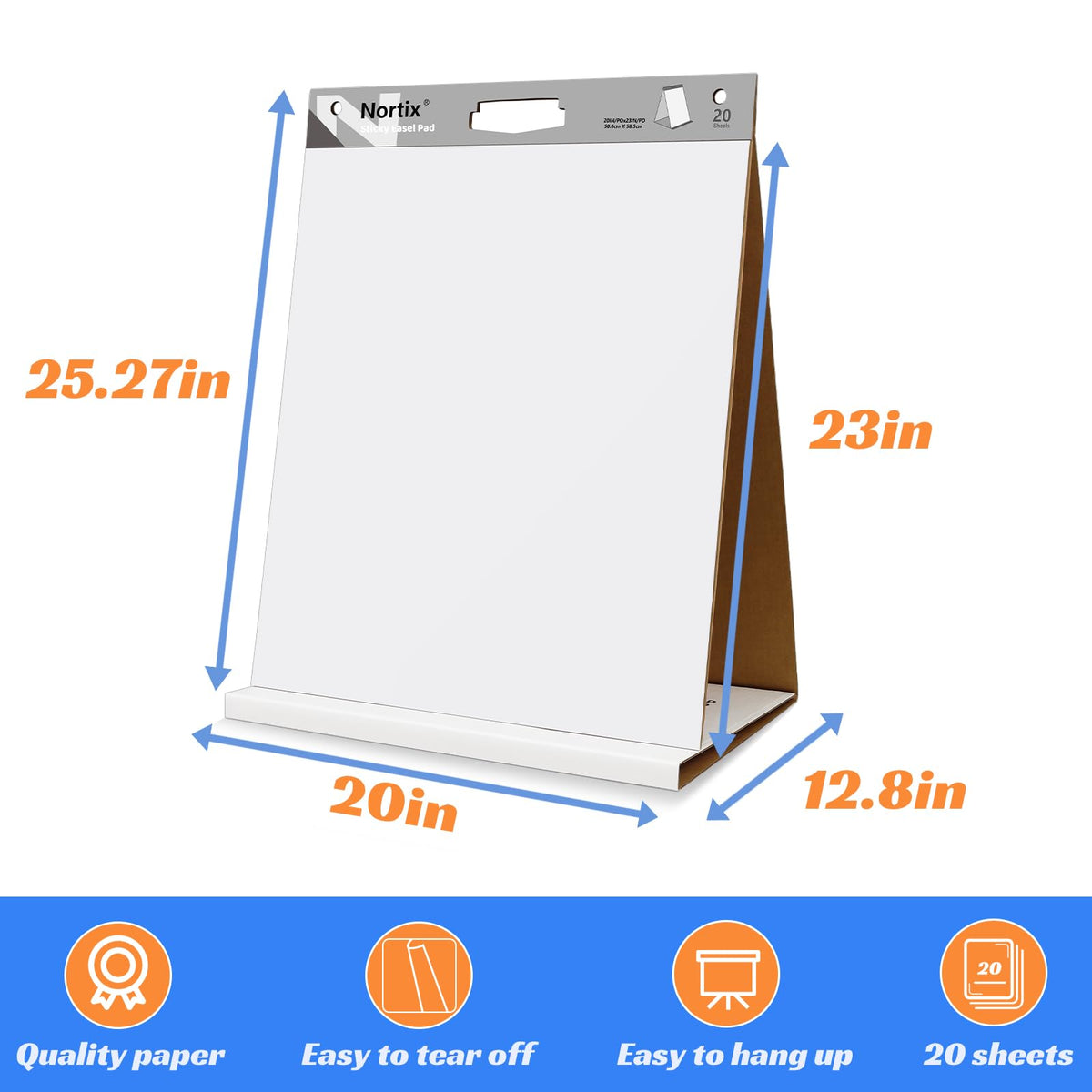 Sticky Easel Pads 20x23 Inches 20 Sheets 4 Pads N860