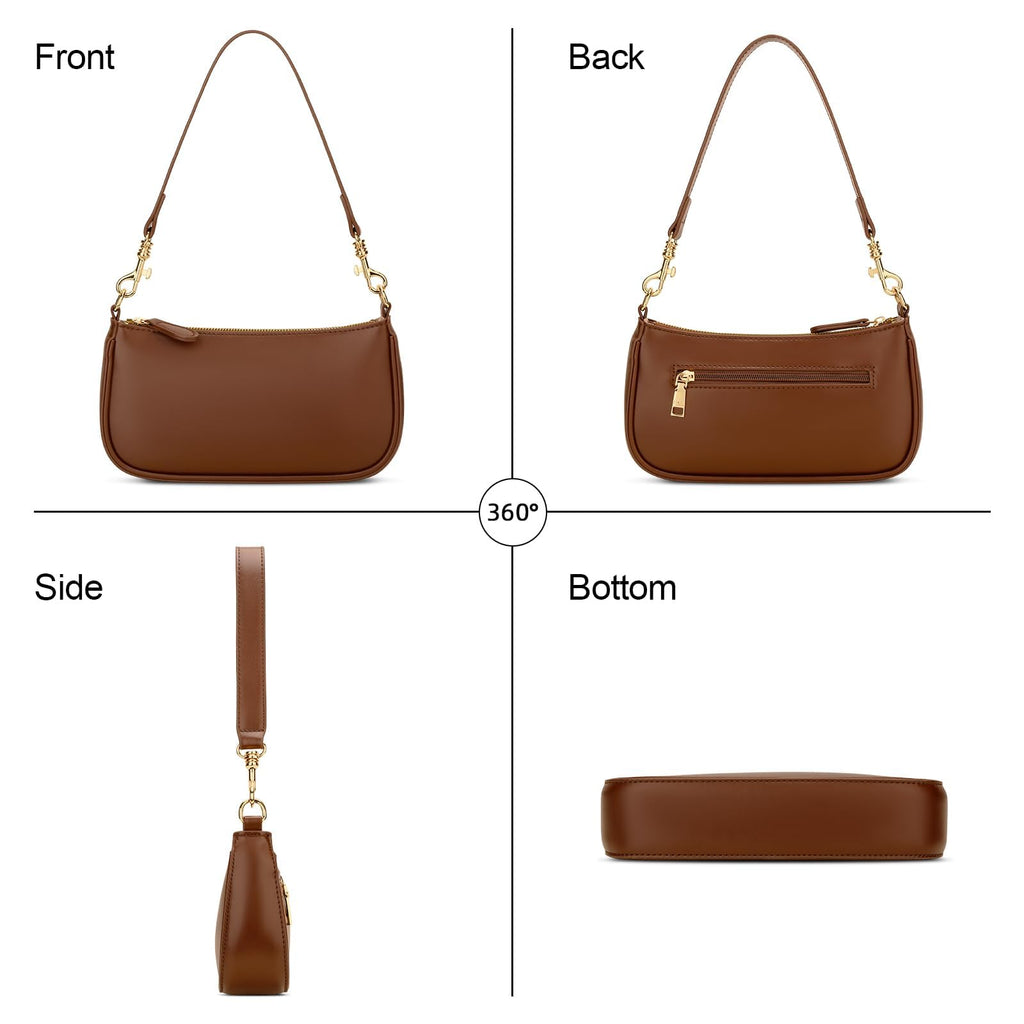 Small Black Purse with Zipper Closure D678