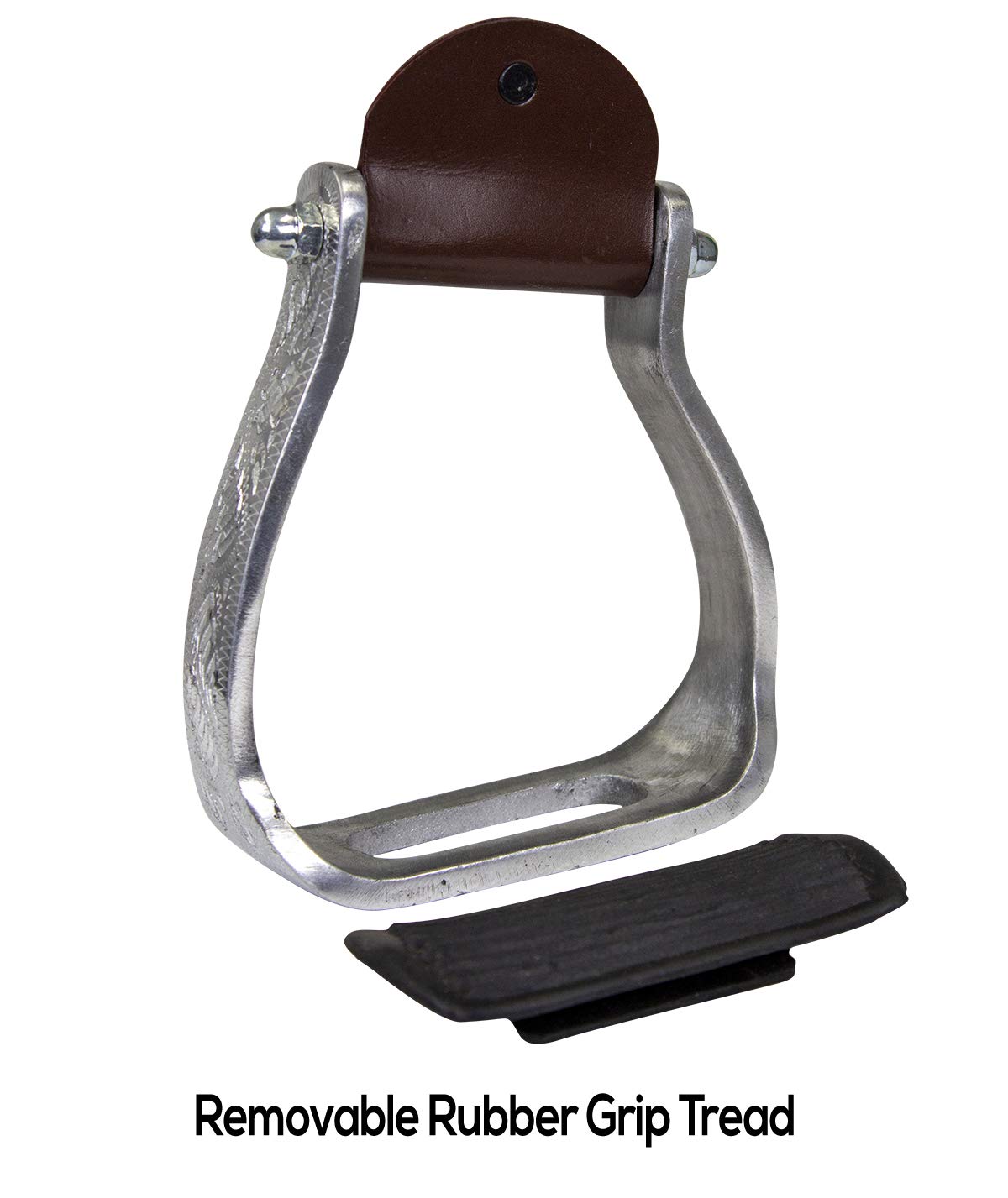 Angled Engraved Western Show Stirrups P185