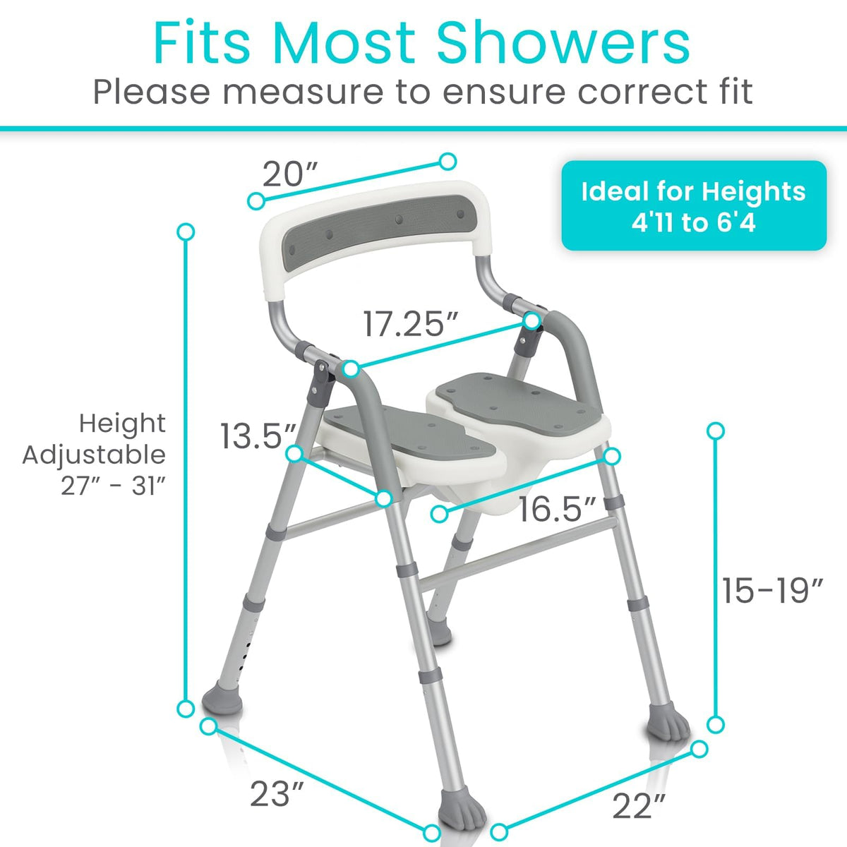 U-Shaped Shower Chair with Arms E669