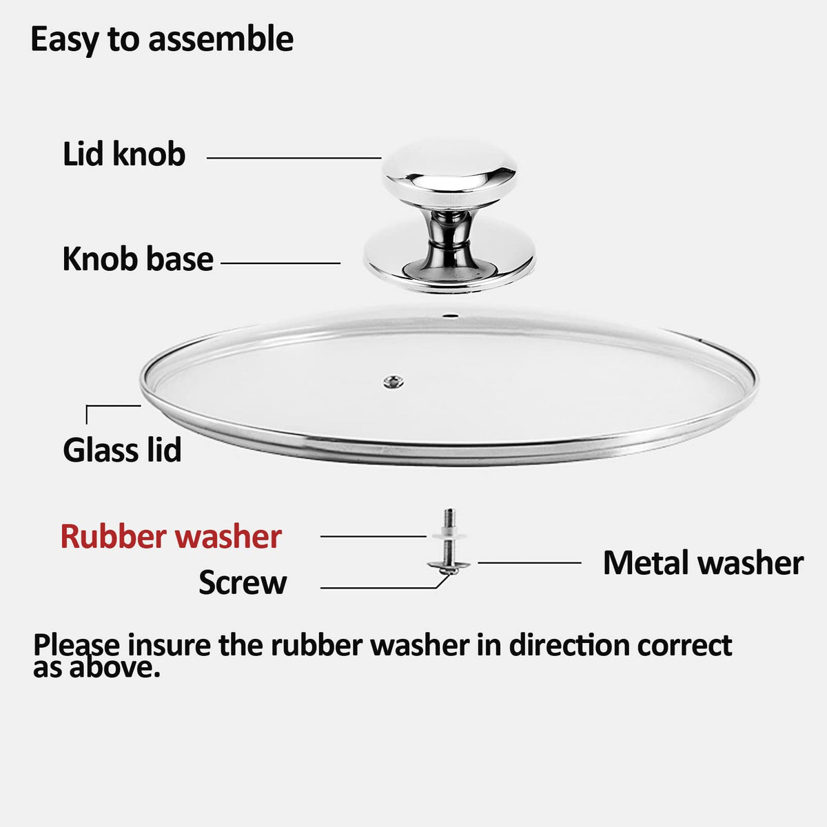 Tempered Glass Lid for 11 inches Cookware S53813
