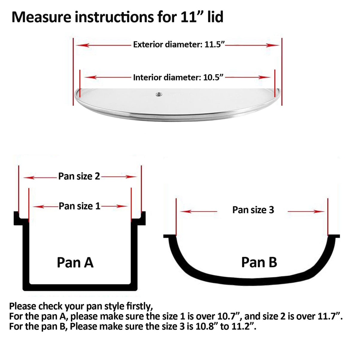 Tempered Glass Lid for 11 inches Cookware S53813