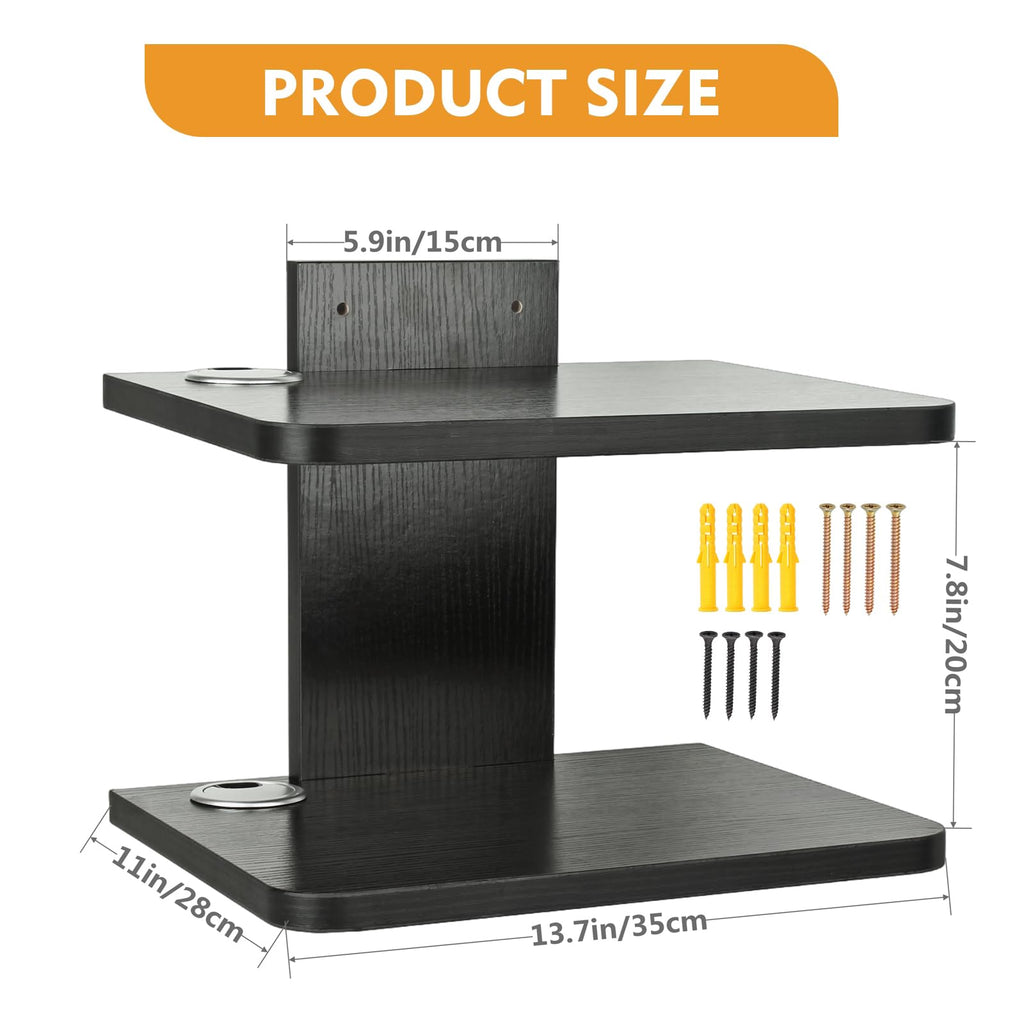 Black 2 Tier Projector Wall Mount O33540