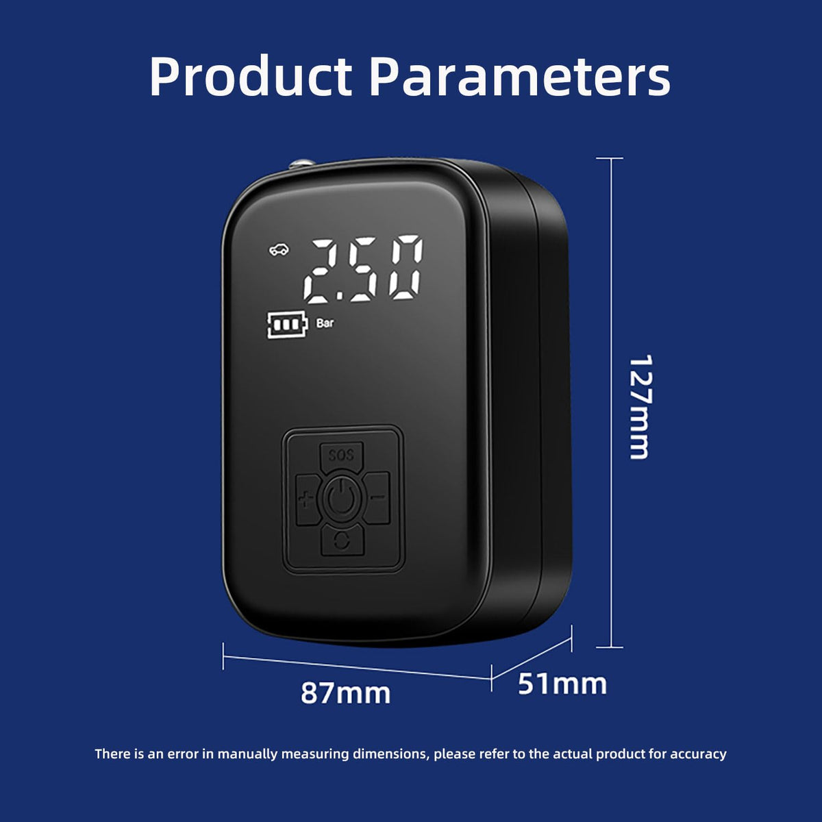 150 PSI Portable Air Compressor Tire Inflator with Pressure Gauge K841