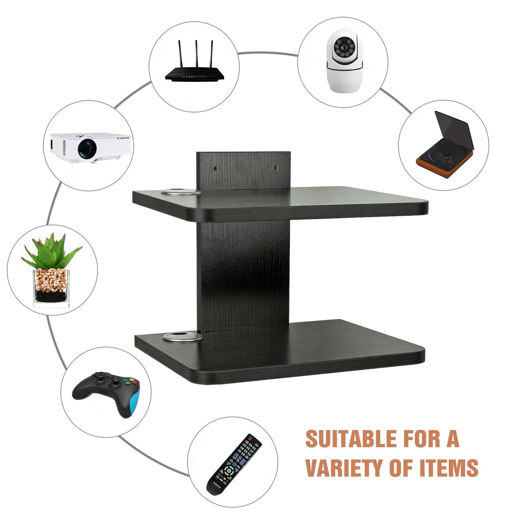 Black 2 Tier Projector Wall Mount O33540