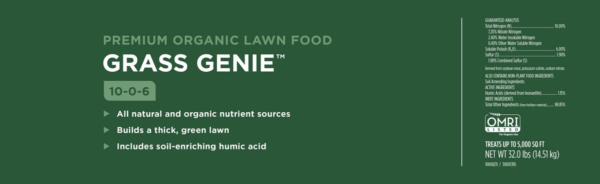10-0-6 Organic Grass Fertilizer 32 lb Bag J88995