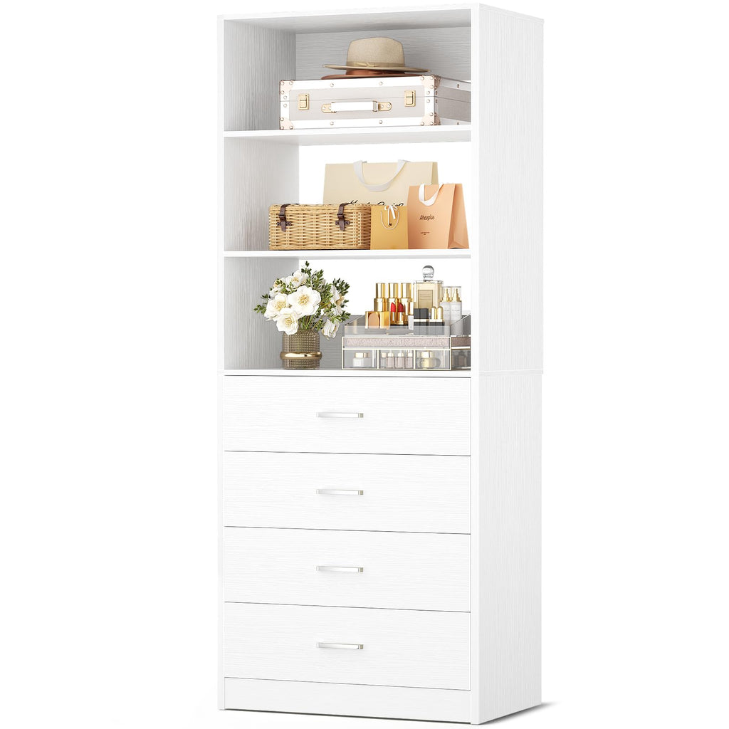 Wood Closet Organizer with 4 Drawers F49096