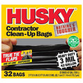 Black 42 Gal Contractor Trash Bags, 32-Count B78964