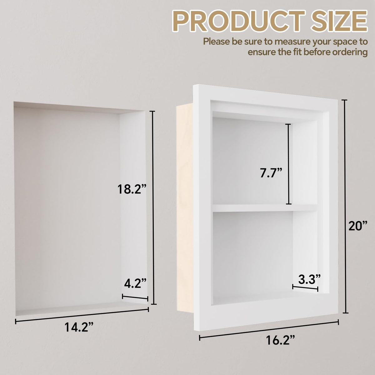 Solid Wood 14 X 18 Recessed Medicine Cabinet L2900