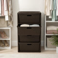 Brown Plastic 4 Drawer Storage Organizer J587