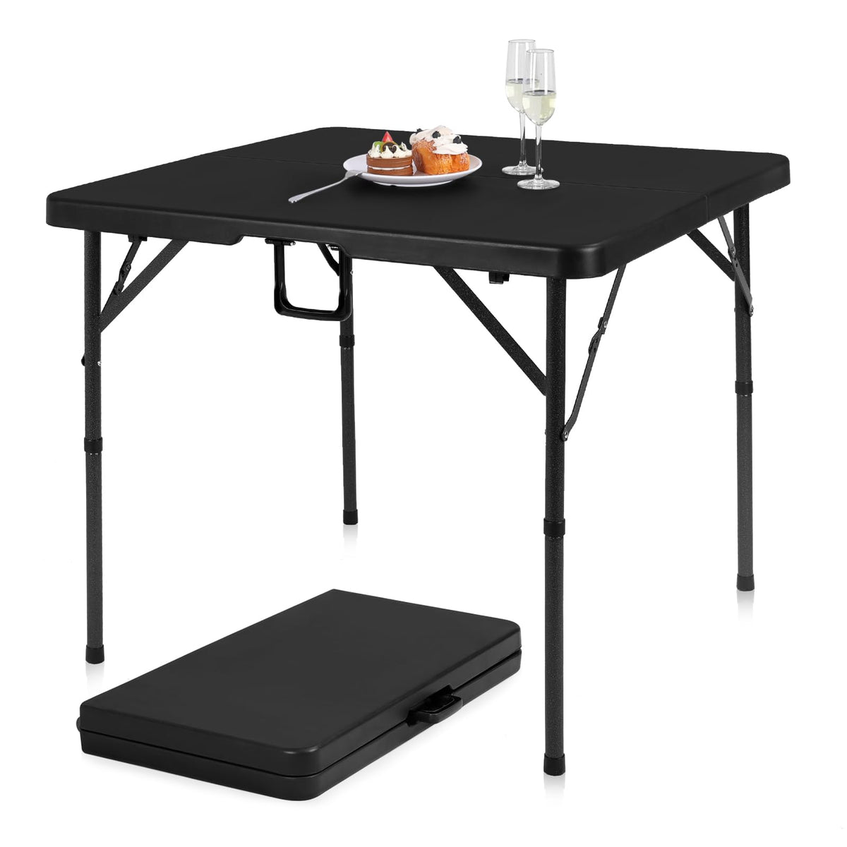 34" Black Folding Card Table I416