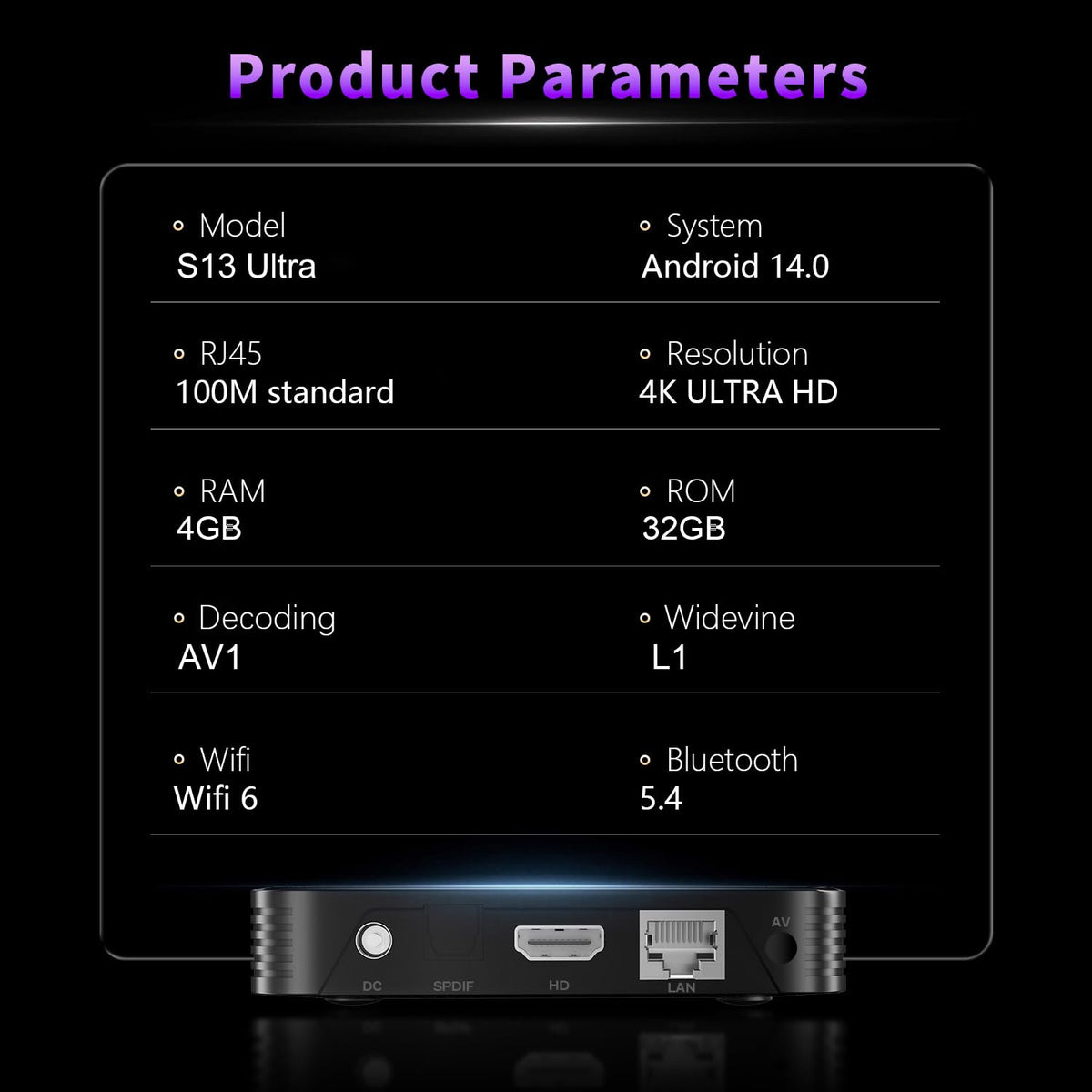 Android TV Box 4K Streaming Device S3773