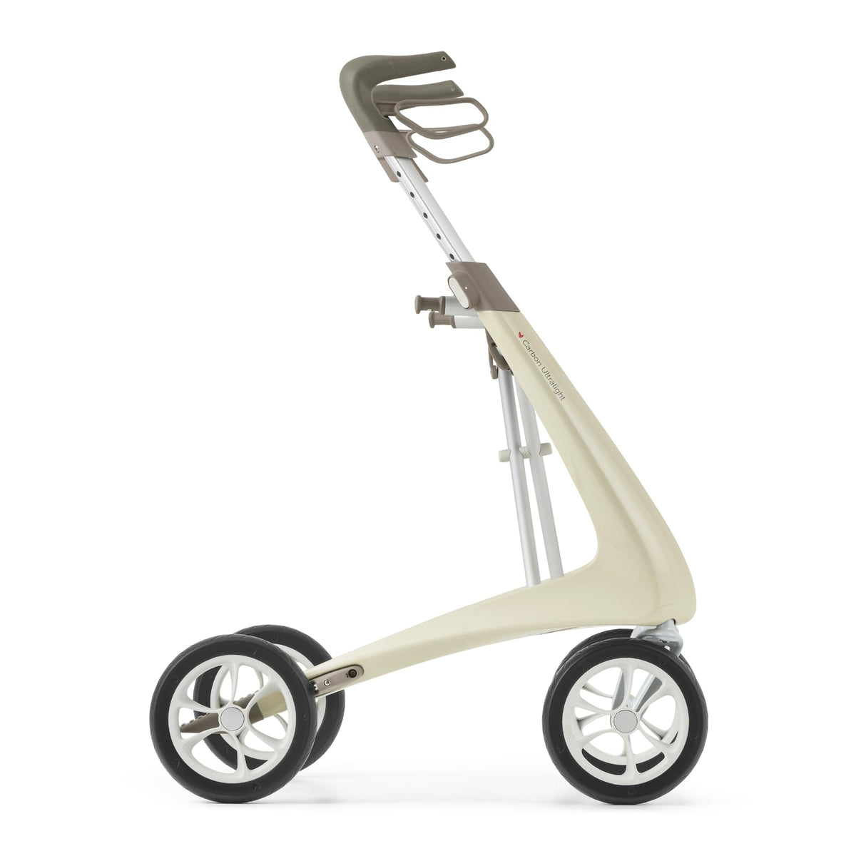 Carbon Ultralight Rollator Walker, 10.6 lbs, Oyster White, Compact H572