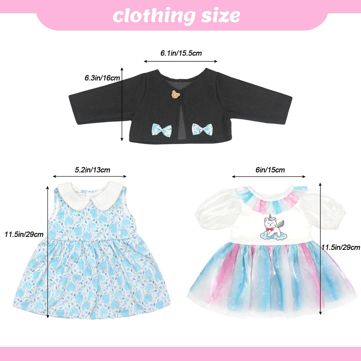 2 Sets Doll Clothes for 20-22 Inch Dolls W3292