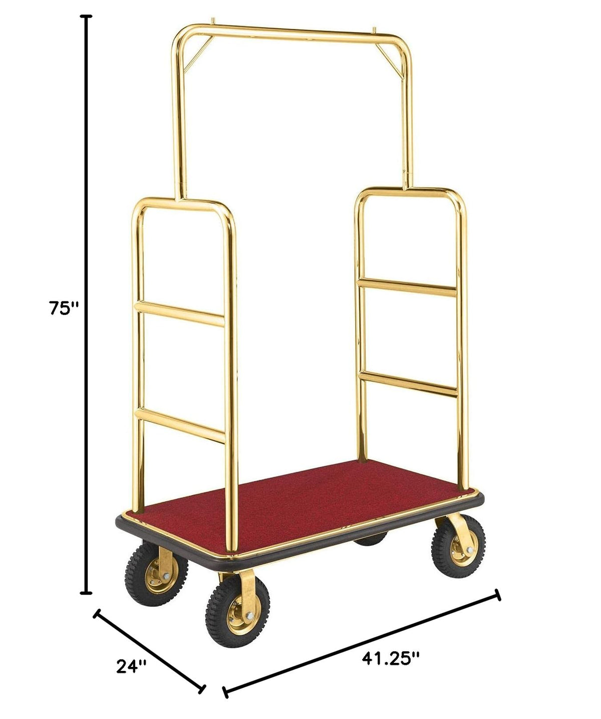 Gold Stainless Steel Bellman Cart T401698