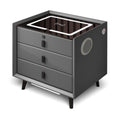 Gray 3 Drawer Nightstand with Charging Station J20346