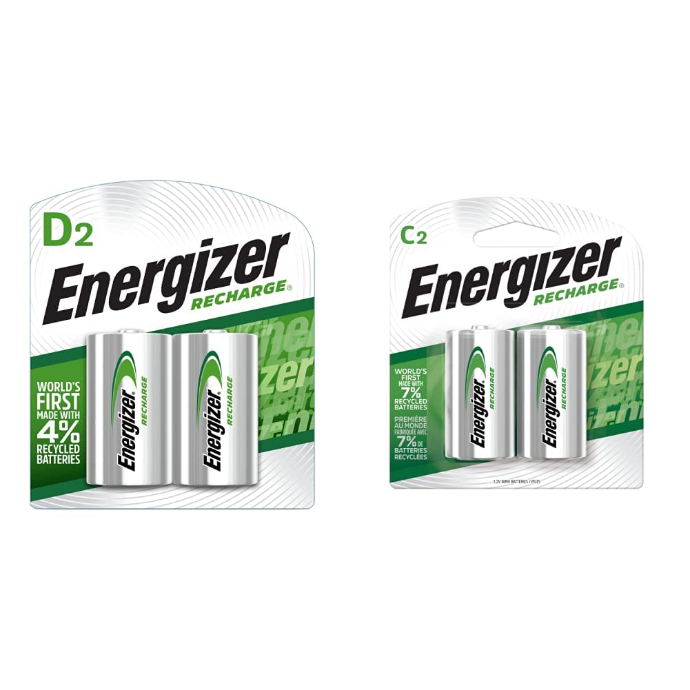 Rechargeable C and D Batteries 4 Count Z64748
