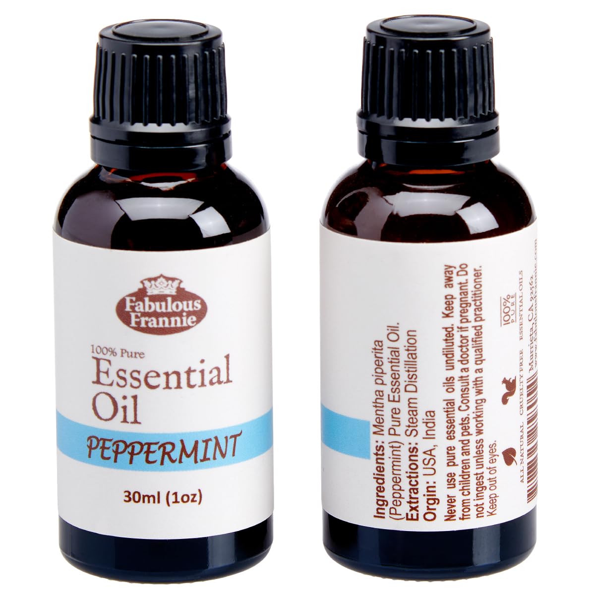 4 Pure Essential Oil Set Peppermint Lavender Sweet Orange Tea Tree 30ml L69252