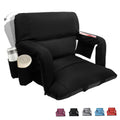 Black 25" Wide Stadium Seat with Back Support F46940