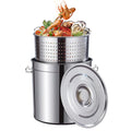 40-Quart Stainless Steel Seafood Boil Pot with Strainer T891