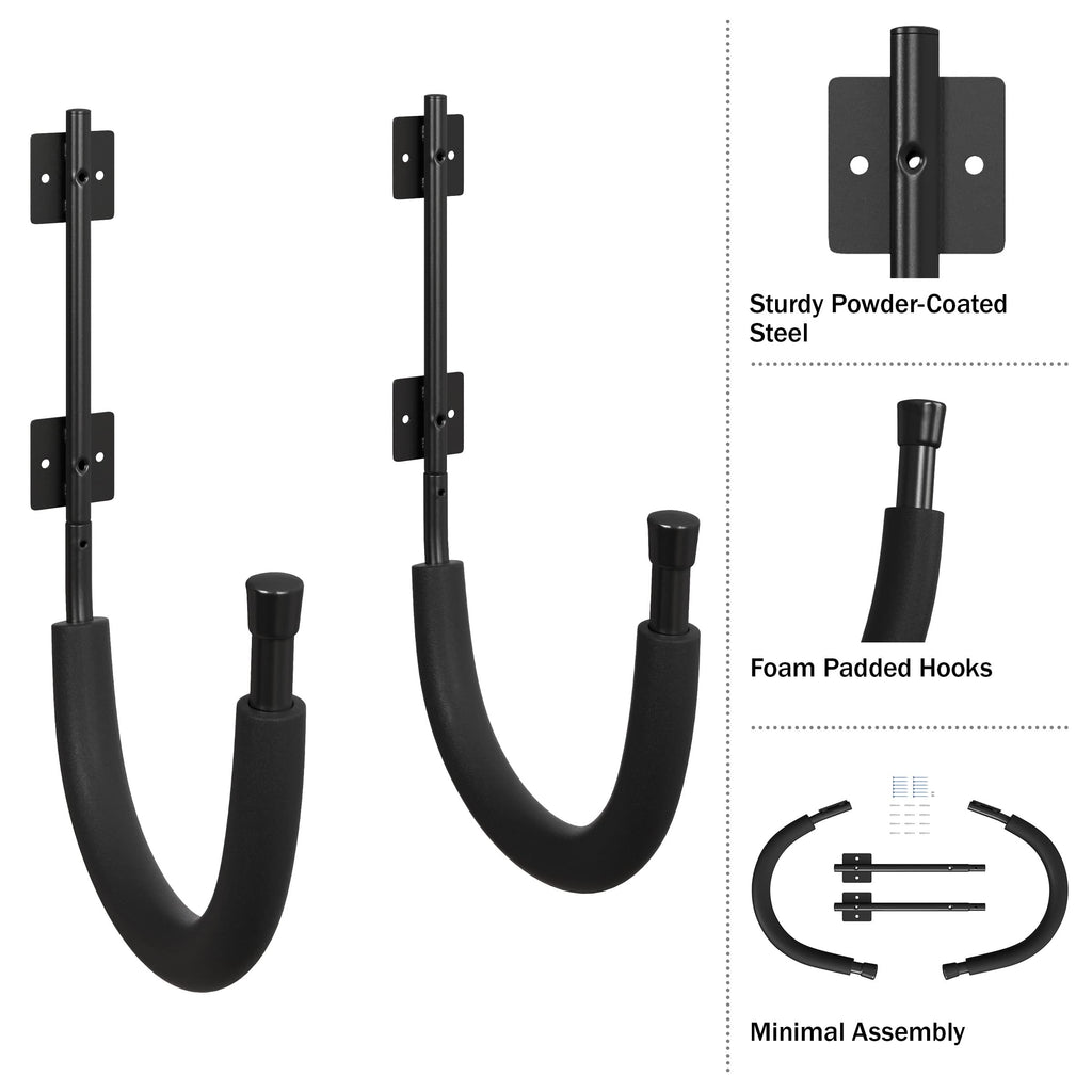 2-Pack Kayak Storage Hook Sets Wall Mount Hangers 100lb Capacity I121