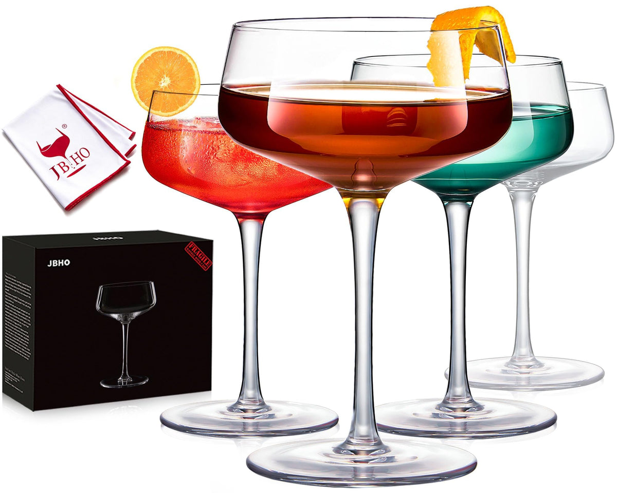 Crystal Coupe Glasses Set of 4, 10 Oz F12618