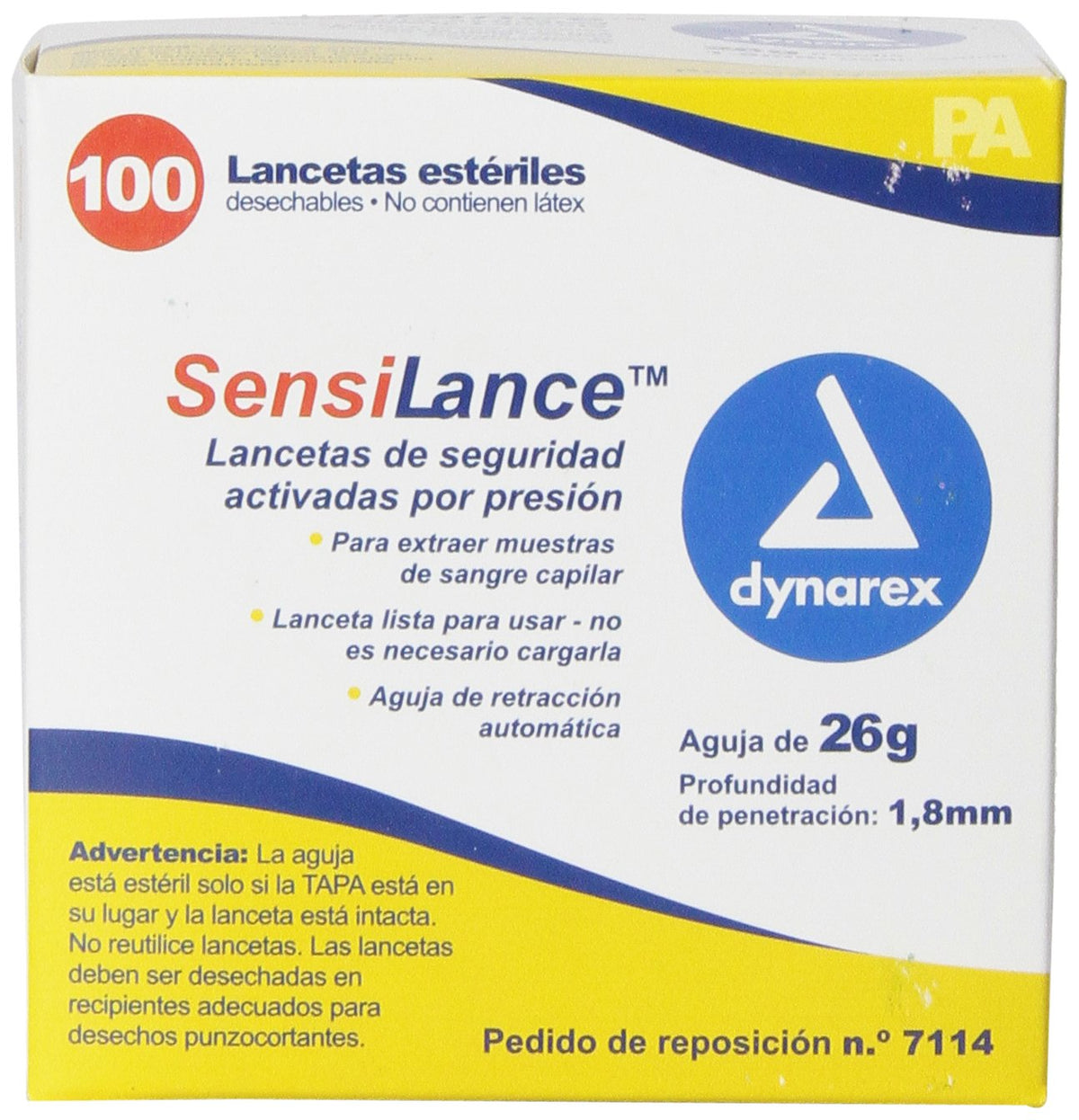 26 Gauge Sterile Safety Lancets 100 Count N8527