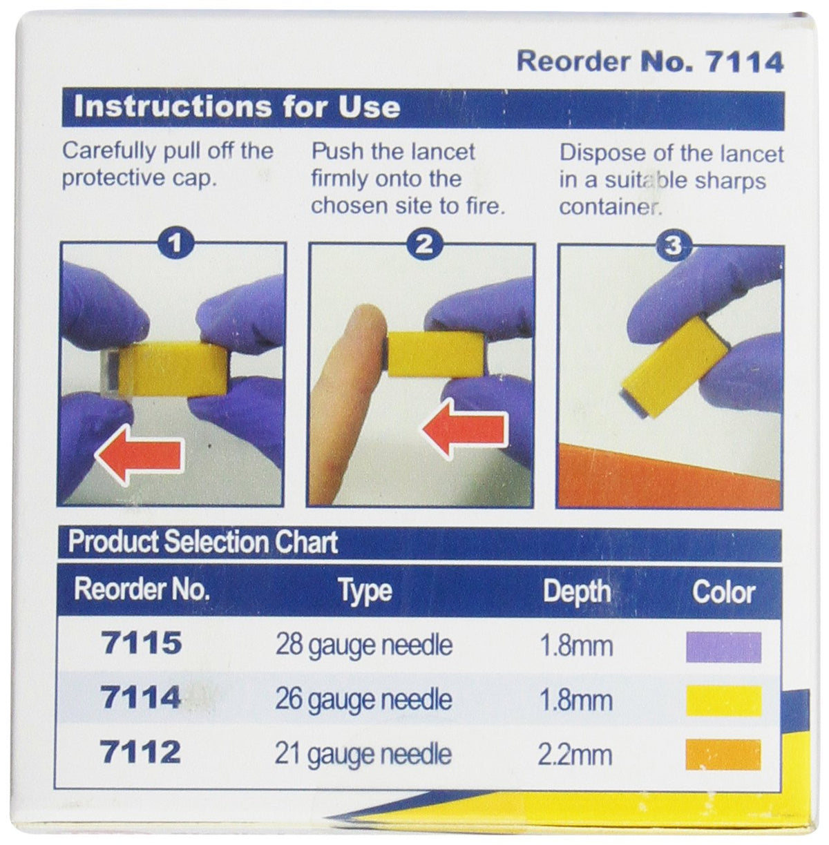 26 Gauge Sterile Safety Lancets 100 Count N8527