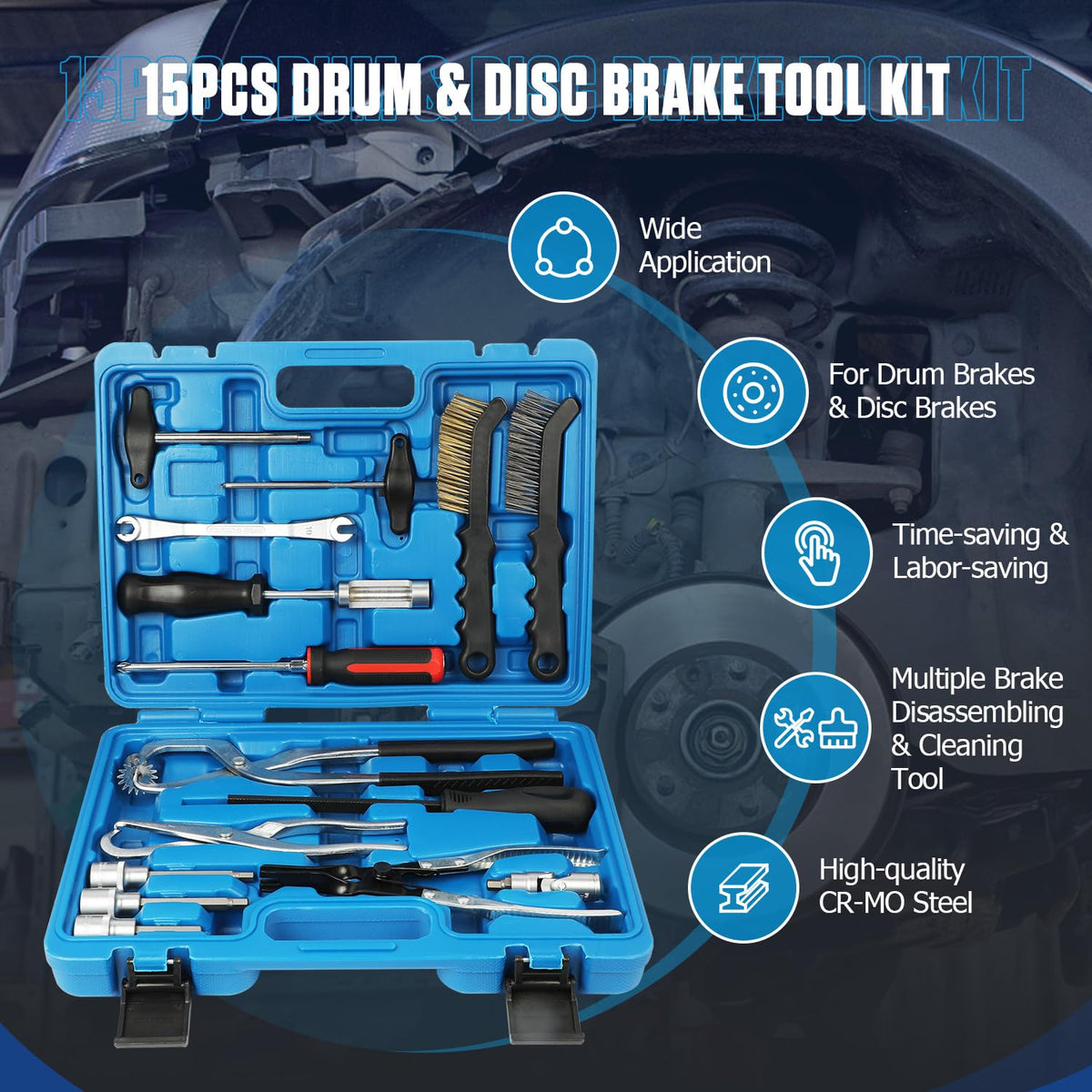 15 Pc Brake Drum Tool Kit C73694