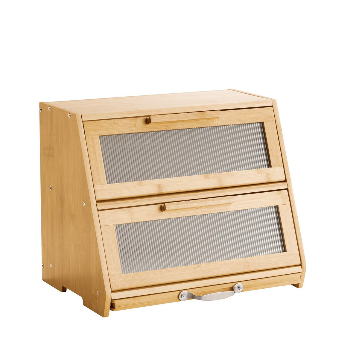 Large Capacity Bamboo Bread Box X439596