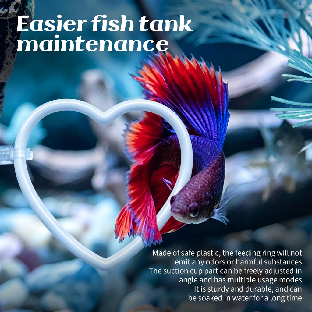 4Pcs Betta Fish Tank Accessories, Hammock, 2 Toys, 1 Feeding Ring U528