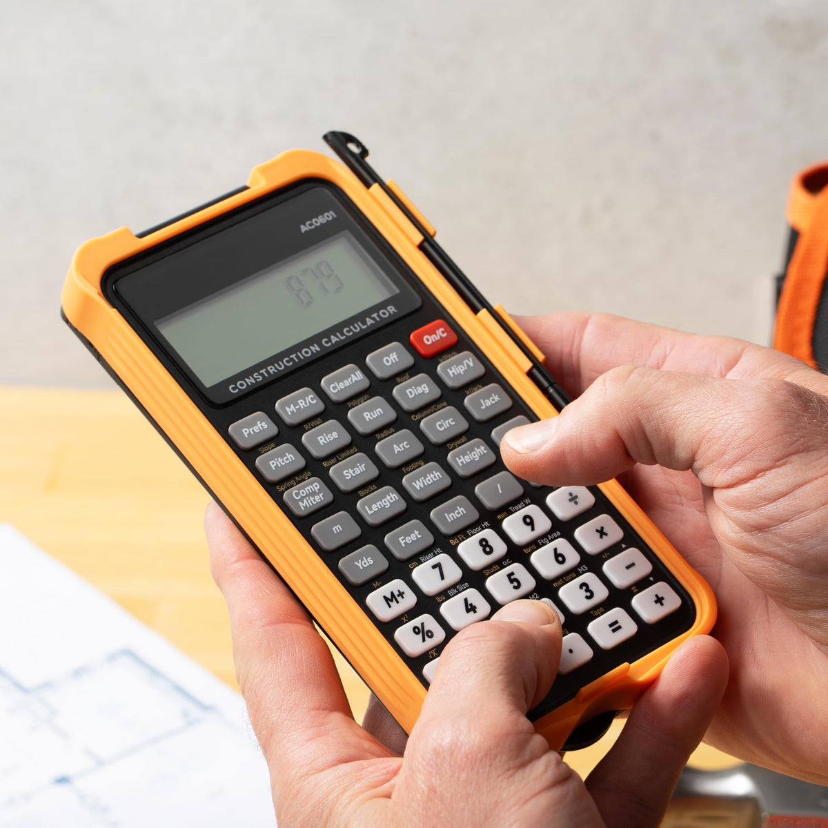 Construction Calculator with Writing Tablet, Feet Inch Fraction A527752