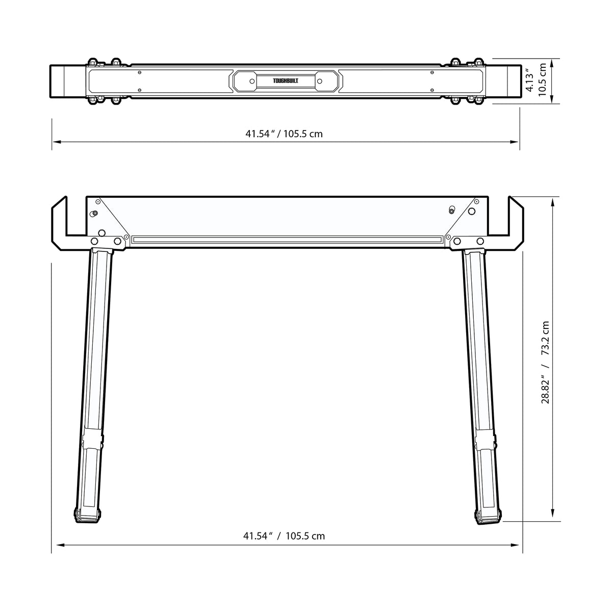 Folding Sawhorse & Jobsite Table 2-Pack B53170
