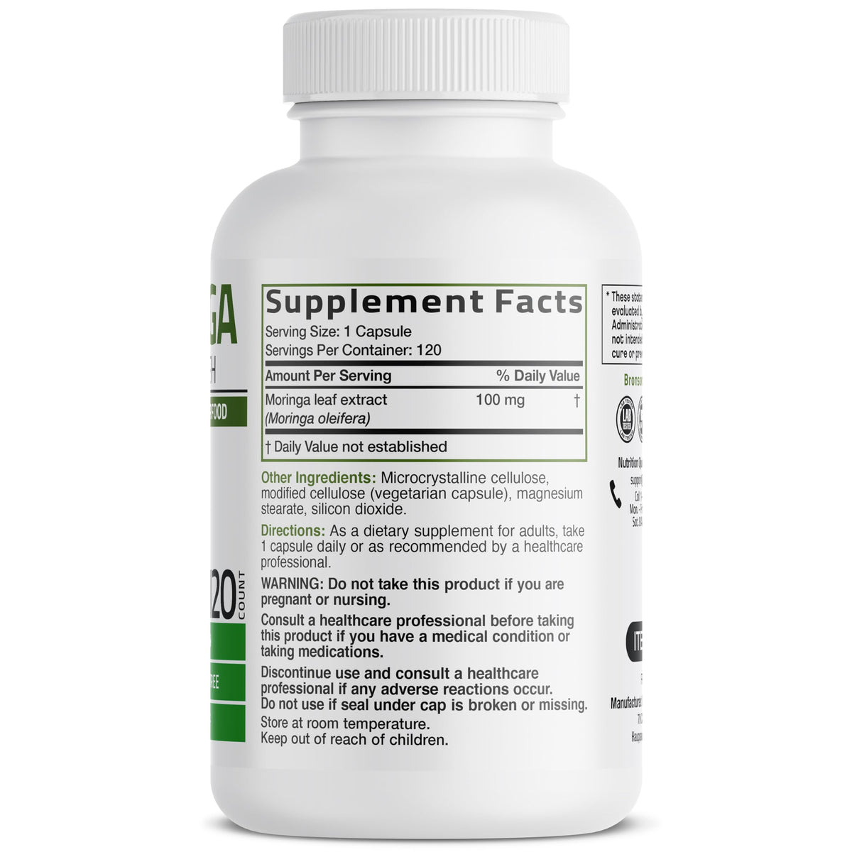 Moringa Oleifera 120 Count Capsules Y206