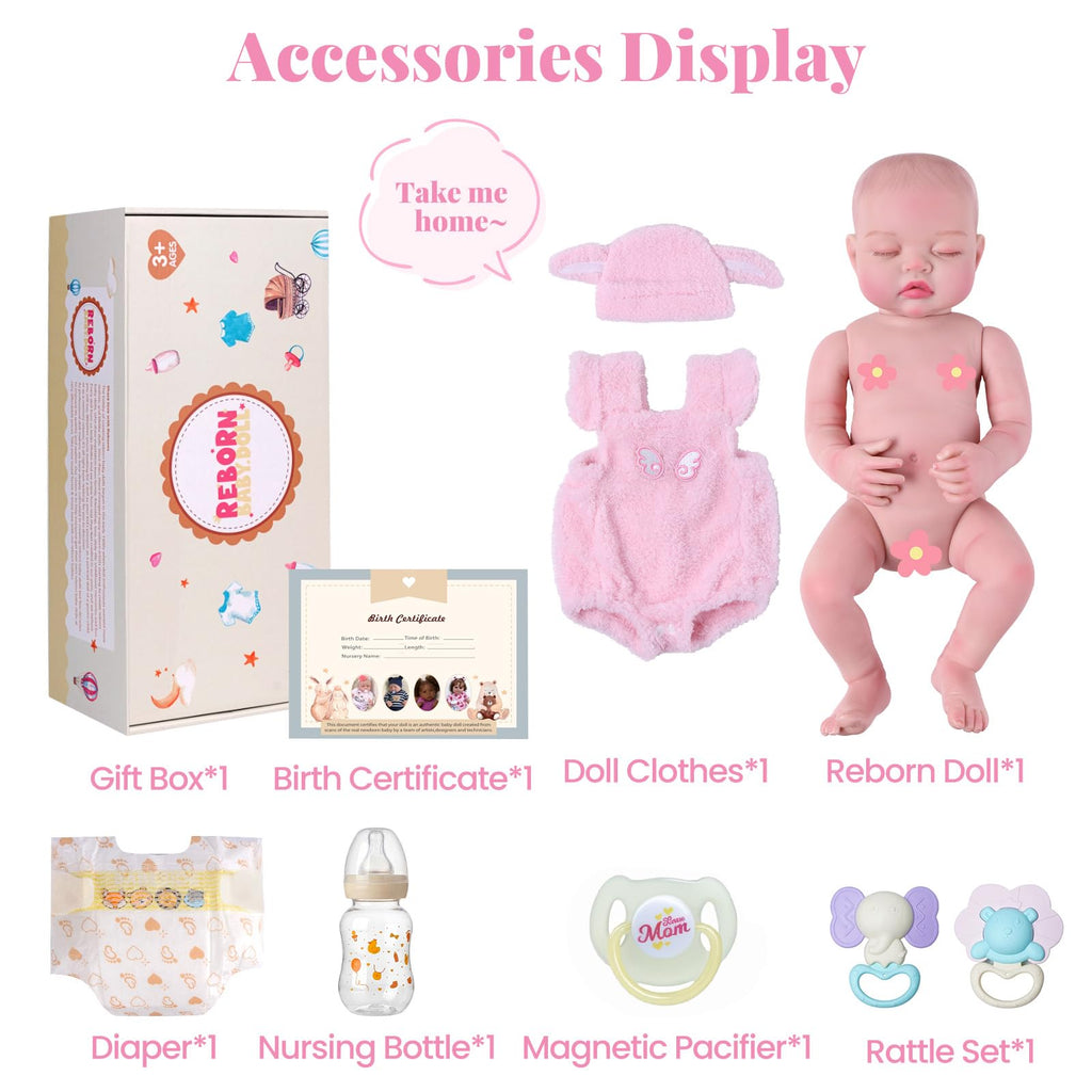 20 Inch Reborn Baby Dolls Girl with Accessories Q7097