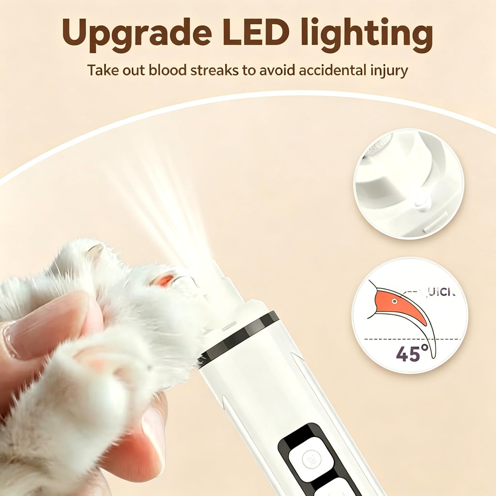 3-Speed Dog & Cat Nail Grinder with LED Light O58133