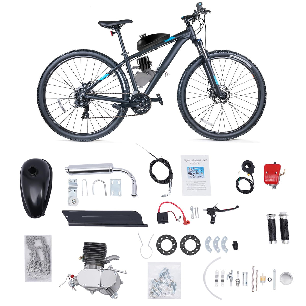 2 Stroke 100CC Bicycle Engine Kit Y776